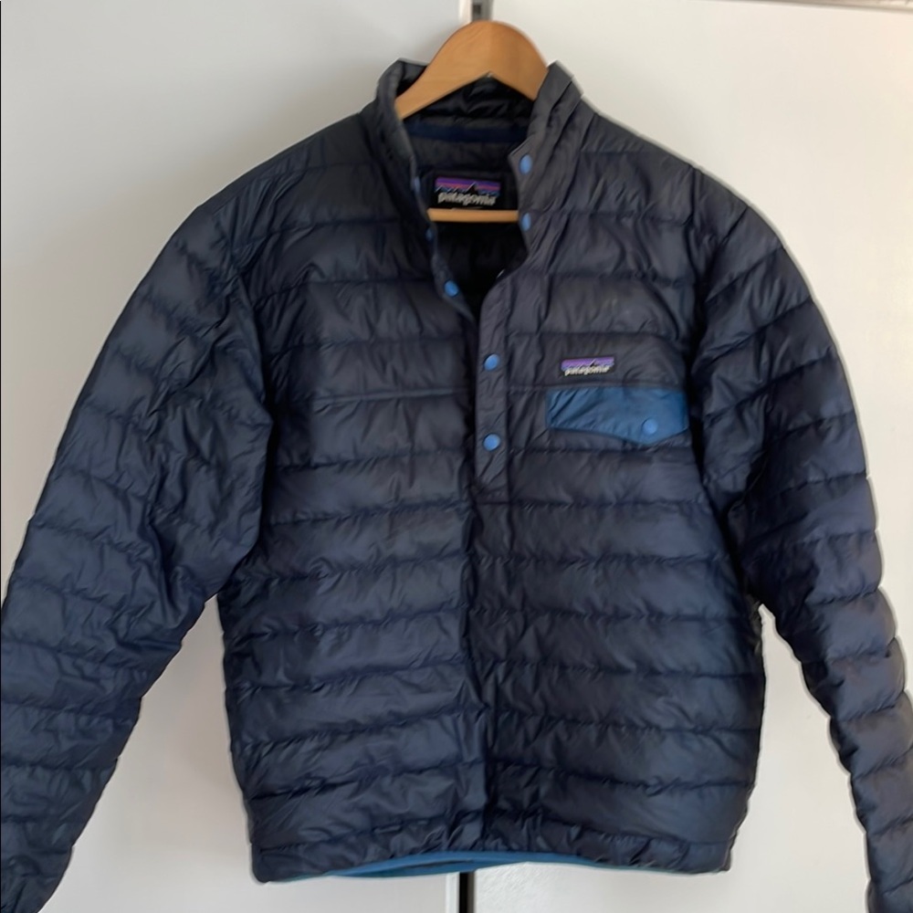 Patagonia down snap t pullover jacket